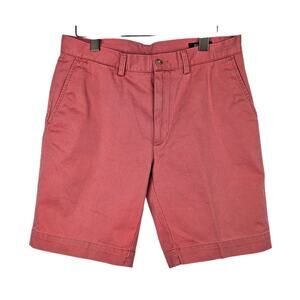POLO RALPH LAUREN MEN’S FLAT FRONT SHORTS – SALMON – SIZE 31 – CLASSIC FIT